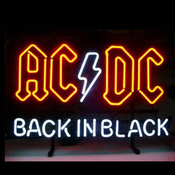 AC DC Back In Black Handmade Art Neon Sign