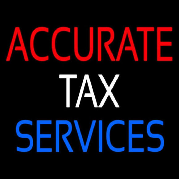 Accurate Tax Services Handmade Art Neon Sign
