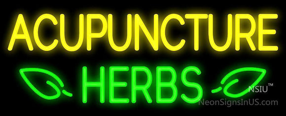 Acupuncture Herbs Handmade Art Neon Signs