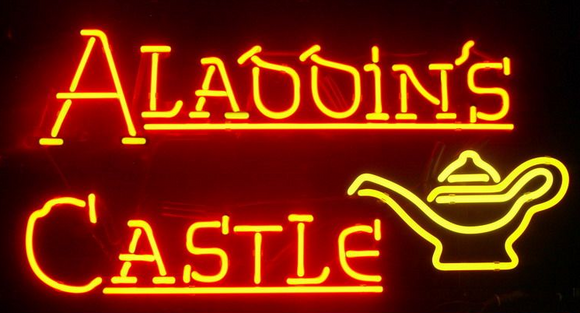 New Aladdin's Castle Handmade Art Neon Signs
