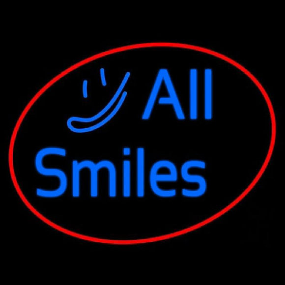 All Smiles Handmade Art Neon Sign