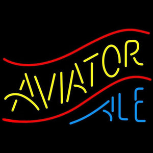 Aviator Ale Beer Sign Handmade Art Neon Sign