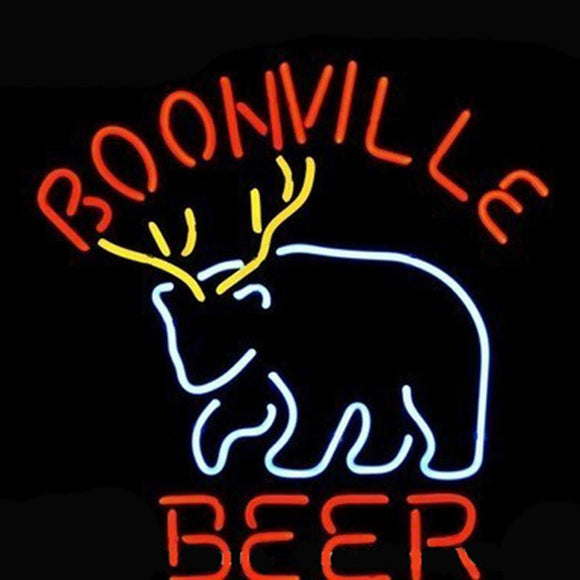Professional  Boonville Deer Logo Pub Store Beer Bar Real Neon Sign Christmas Gift