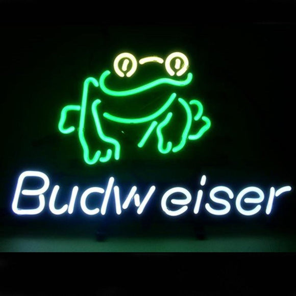 Professional  Budweiser Frog Beer Bar Pub Sign