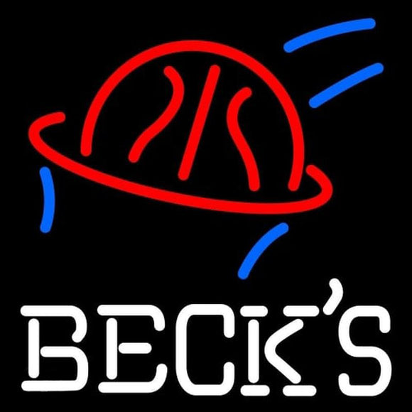 Becks Basketball Beer Handmade Art Neon Sign