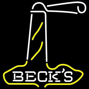 Becks Light House Beer Handmade Art Neon Sign