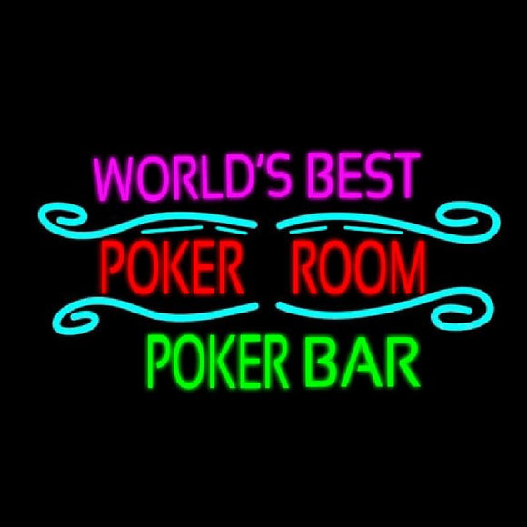 Best Poker Room Liquor Bar Beer Handmade Art Neon Sign