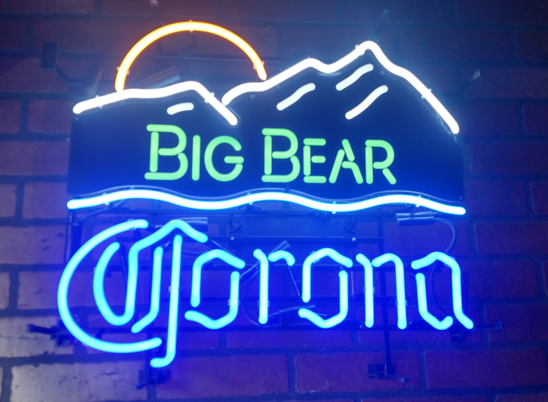 Big Bear Corona Handmade Art Neon Signs