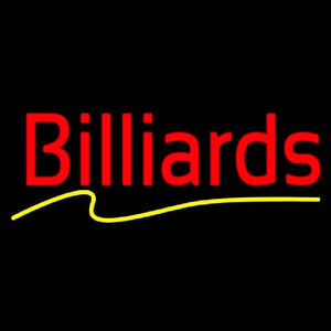 Billiards Yellow Line Handmade Art Neon Sign