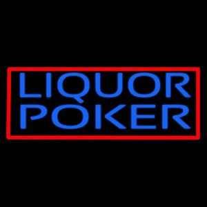 Blue Liquor Poker Handmade Art Neon Sign