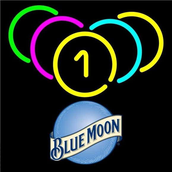 Blue Moon Billiard Rack Pool Beer Sign Handmade Art Neon Sign