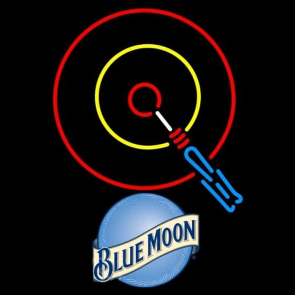 Blue Moon DART Beer Sign Handmade Art Neon Sign