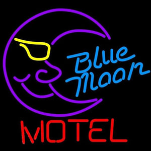Blue Moon Motel Beer Sign Handmade Art Neon Sign