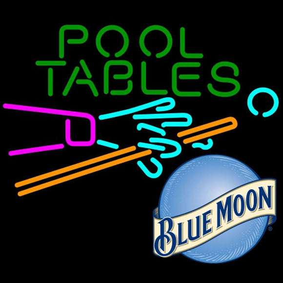 Blue Moon Pool Tables Billiards Neon Beer Sign