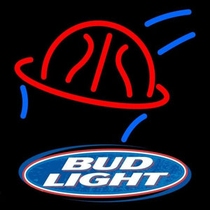 Bud Light Basketball Beer Sign Handmade Art Neon Sign