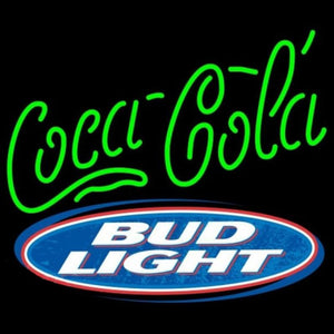 Bud Light Coca Cola Green Beer Sign Handmade Art Neon Sign