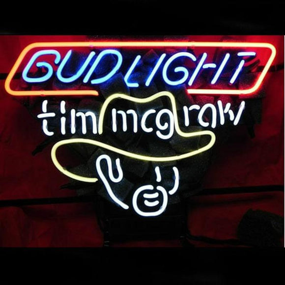Bud Tim Mcgraw Handmade Art Neon Sign
