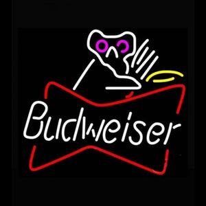 Budweiser Bowtie Koala Bear Beer Light Handmade Art Neon Sign