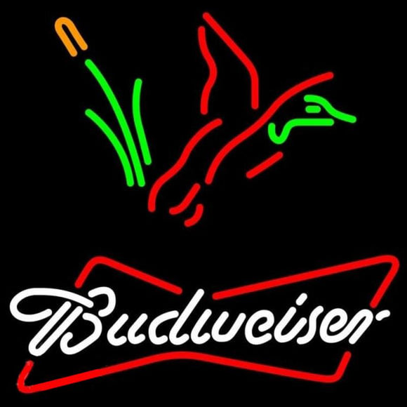Budweiser Collectible Duck Hunting Beer Sign Handmade Art Neon Sign