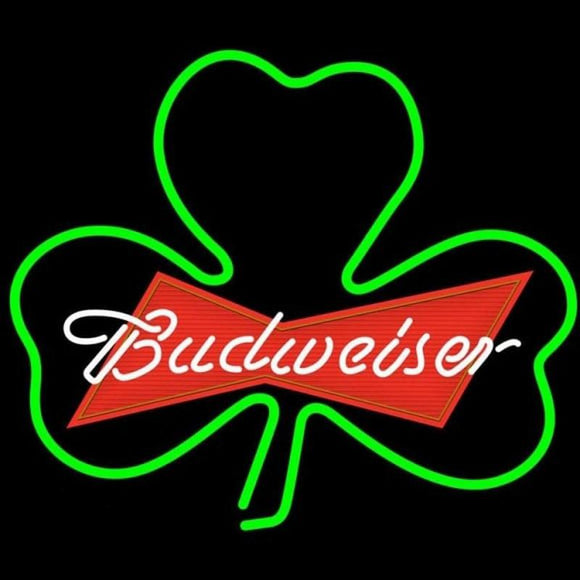 Budweiser Green Clover Beer Sign Handmade Art Neon Sign