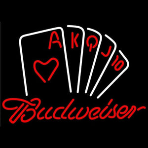Budweiser Poker Series Beer Sign Handmade Art Neon Sign