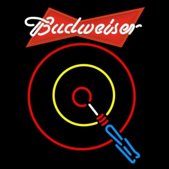 Budweiser Red Darts Beer Sign Handmade Art Neon Sign