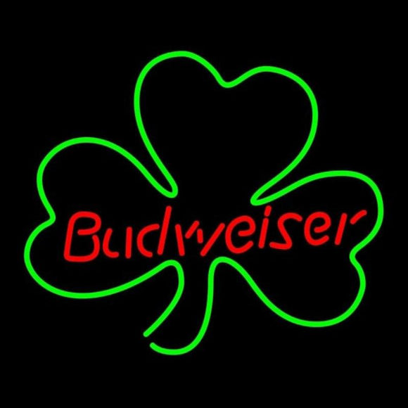 Budweiser Shamrock Beer Sign Handmade Art Neon Sign
