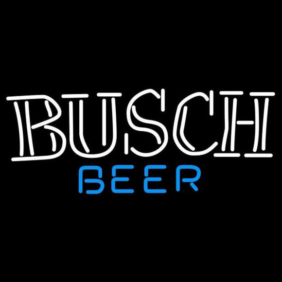Busch Double Stroke Word Beer Sign Handmade Art Neon Sign