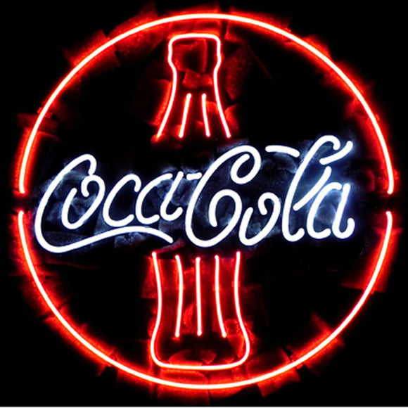 Professional  Coca Cola Coke Bottle Beer Bar Open Neon Signs