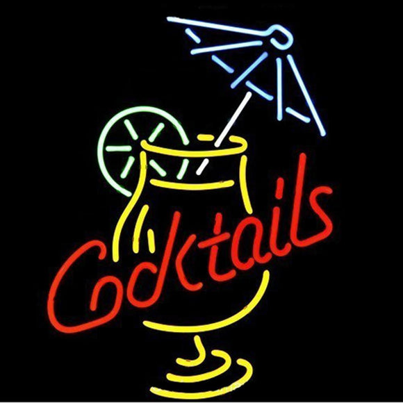 Professional  Cocktail And Martini Umbrella Cup Beer Bar Real Neon Sign Gift Fast Ship