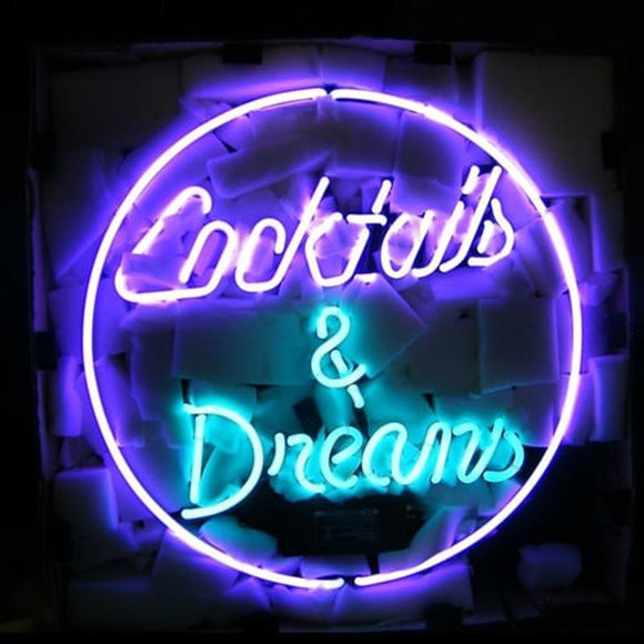 Cocktails And Dreams Handmade Art Neon Sign