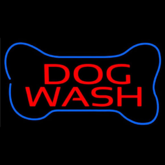 Dog Wash With Bone Handmade Art Neon Sign