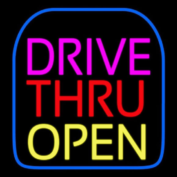 Drive Thru Open Handmade Art Neon Sign