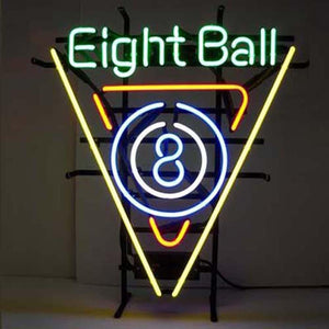Professional  Eight Ball Shop Open Neon Sign