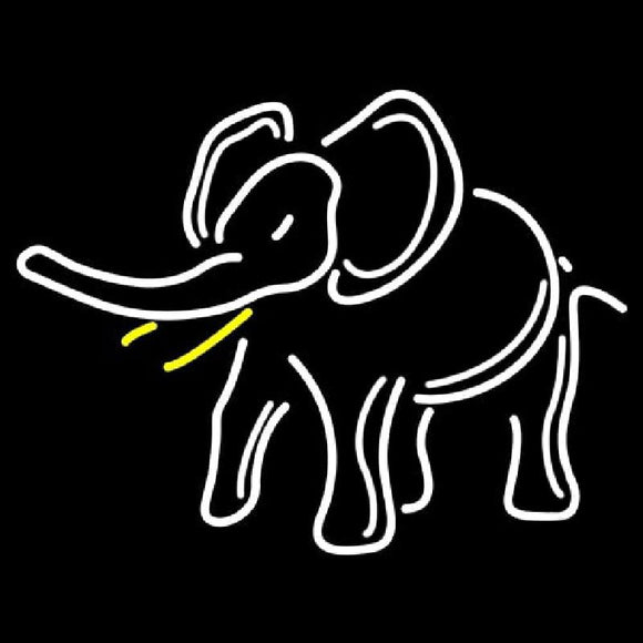 Elephant Logo Handmade Art Neon Sign