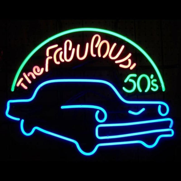 Fabulous 50S For Garage Man Cave Wall Art Handmade Art Neon Sign