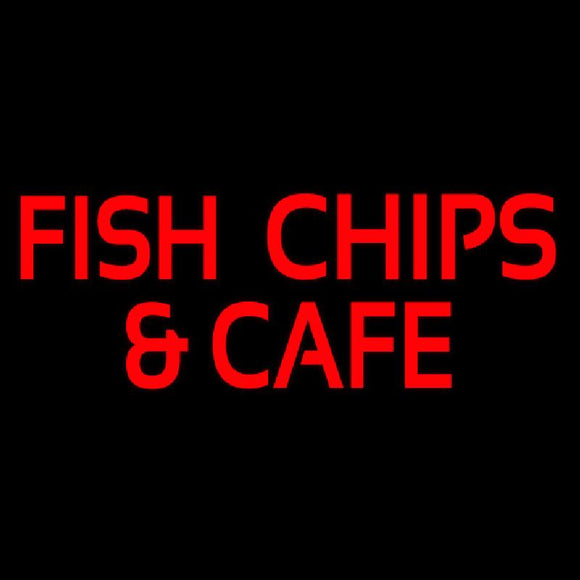 Fish And Chips Cafe Handmade Art Neon Sign