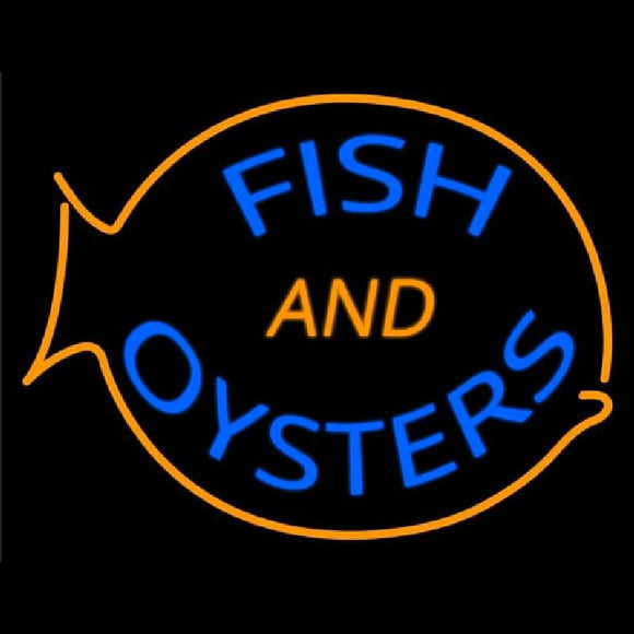 Fish And Oysters Handmade Art Neon Sign