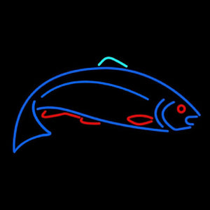 Fish Blue 1 Handmade Art Neon Sign