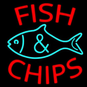 Fish Logo Fish And Chips Handmade Art Neon Sign