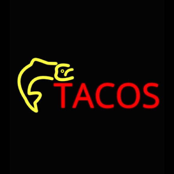 Fish Tacos Catering Handmade Art Neon Sign