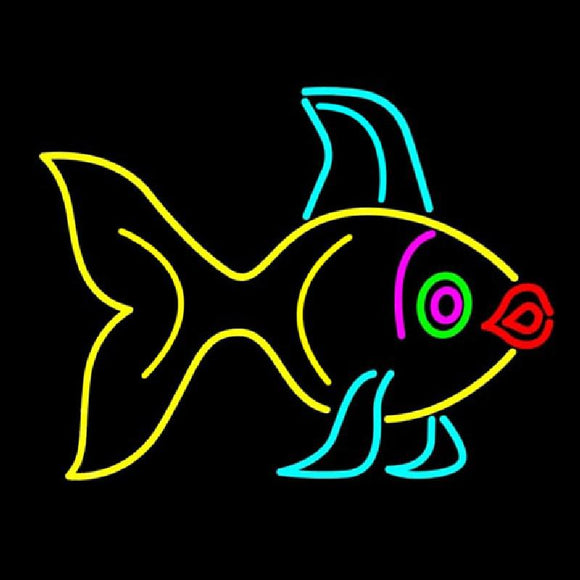 Fish With Lips Handmade Art Neon Sign
