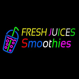 Fresh Juices Smoothies Handmade Art Neon Sign