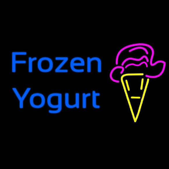 Frozen Yogurt With Logo Handmade Art Neon Sign