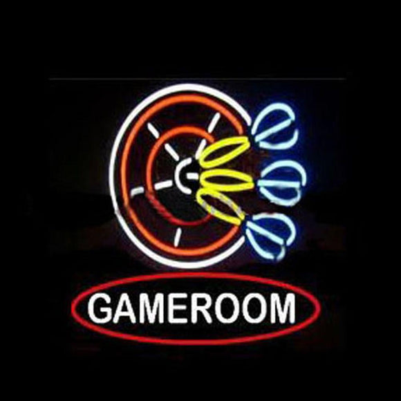 Professional  Gameroom Dart Shop Open Neon Sign