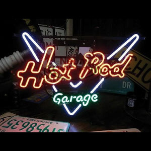GARAGE HOT ROD Handmade Art Neon Sign