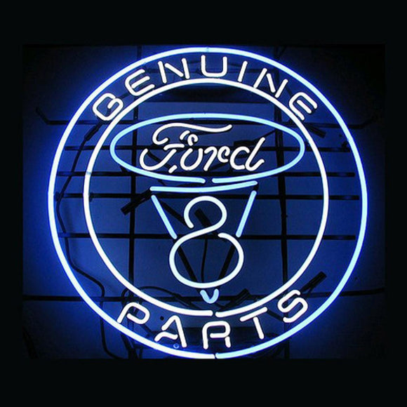 Professional  Genuine Ford Parts Shop Open Neon Sign