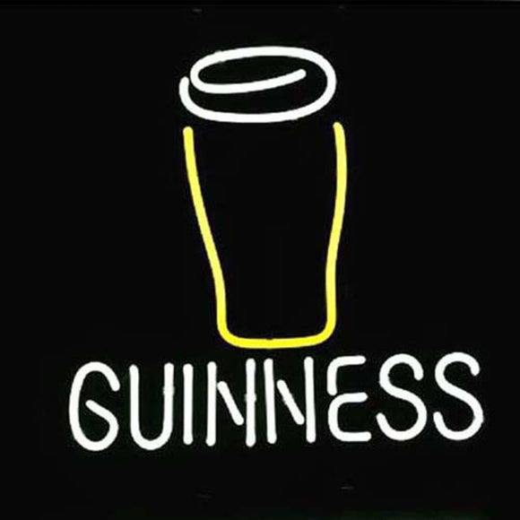 Professional  Guinness Glass Logo Neon Sign