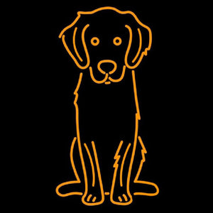Golden Dog Cartoon Handmade Art Neon Sign