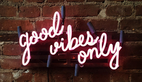 new Neon Sign Red Good Vibes Only Handmade Art Neon Sign